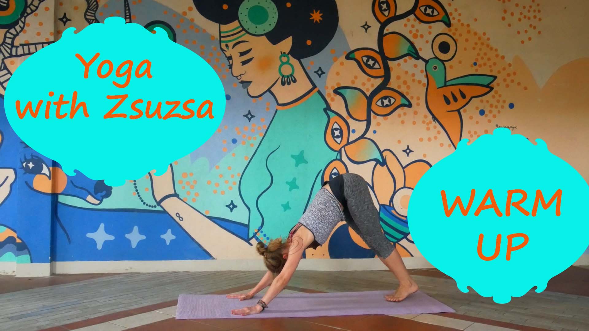 Online yoga practice for warm up